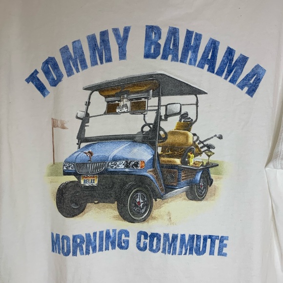 TOMMY BAHAMA-Golf Cart Morning Commute Tee Sz M - Picture 4 of 5